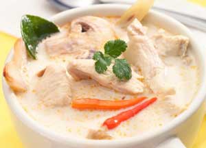 Tom Kha (coconut soup) with chicken